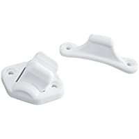 OCS türfanger Juego 2 Piezas Blanco de plástico Placa Plantilla 3 mm y Articulación para caravanas o caravana
